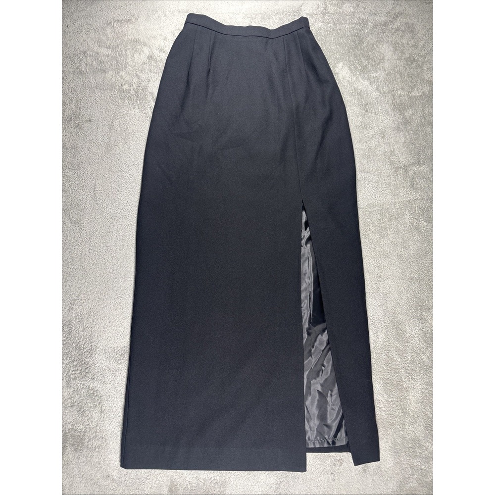 Patra Women's Black Maxi Skirt Slit Front Size 4